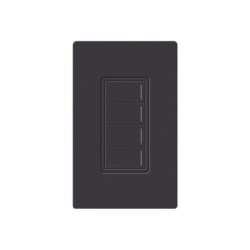 LUTRON RADIORA 3 RRSTHN4BMN (RadioRa3) Botonera Sunnata Negro 3 escenas y 2 botones subir/bajar para Radio RA3 programe escenas diferentes en cada boton.