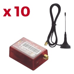 M2M SERVICES KIT10MN01 KIt de 10 Comunicadores de Alarma MN01LTEM con Antena 4GLTEM and 5G / Incluyen 2 Anos de Cobertura / Aplicacion Gratuita / Cero Configuracion / Compatible Honeywell/DSC/CROW/PIM