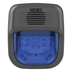 MACURCO - AERIONICS HS-B-HORN Sirena Estrobo Color Azul Para Paneles y Detectores Macurco