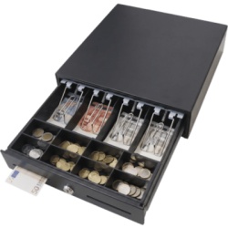 MAKEN MK330 Cajon para Efectivo / Serie MK / 4 Compartimentos Billetes 5-8 Monedas / Clips Metalicos / Ranura de Insercion / Punto de Venta