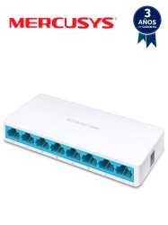 MERCUSYS TPL3700032 MERCUSYS MS108 - Switch no administrable para escritorio con 8 puertos 10/100 Mbps diseno compacto y funcion Plug and Play