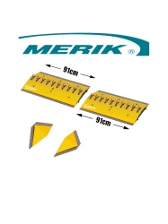 MERIK MER151029 MERIK 12300PY6P - Paquete de picos poncha llantas LIFTMASTER / Montaje superficial / 2 Tramos de 91cm cada uno / Color amarillo / Incluye par de biseles laterales