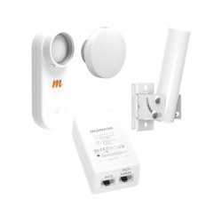 MIMOSA NETWORKS C5X-N12-PACK Kit de radio C5X rango de frecuencia extendida (4.9 a 6.4 GHz) incluye inyector POE montaje universal para tubo o poste Y una antena de 12 dBi