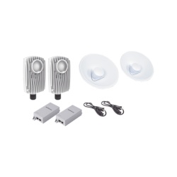 MIMOSA NETWORKS C6XPTPKIT3 Kit de 2 radios C6X con 2 antenas de (20 dBi) rango de frecuencia extendida (5.1 a 6.4 GHz) incluye inyector POE cable de alimentacion y 2 FLEXIMOUNT-XL para alineacion