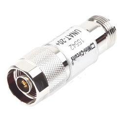 MINI CIRCUITS UNAT-20 Atenuador en Linea de 20 dB 0.5 W Conectores N Macho-Hembra CD-6 GHz.