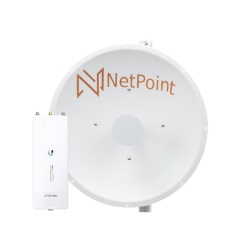 NetPoint AF-NP1-KIT Kit de radio AF5XHD con antena NP1-GEN2 / 30 dBi / 4.9-6.2 GHz / Incluye jumper / Ideal para distancias de hasta 30km.