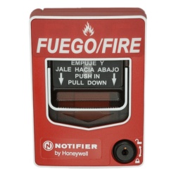 NOTIFIER NBG-12LXSP Estacion manual de alarma direccionable de doble accion con leyenda en espanol para paneles inteligentes NOTIFIER