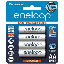 PANASONIC BK3MCCE4BT6 Bateria Recargable AA 1.2V ENELOOP / Ni-HM / Paquete de 4 Baterias