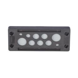 PANDUIT CESU2-E10 Pasacable de 10 Orificios de Marco Rectangular IP65 4.41" X 1.42" para Cables no Terminados Color Negro.