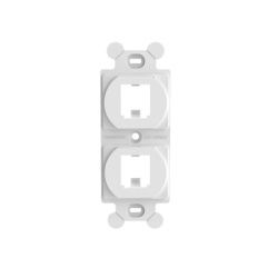 PANDUIT CF1062WHY Marco de Modulo Duplex Para Placas Frontales Estandar NEMA 106 Acepta 2 Modulos Mini-Com Color Blanco