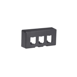 PANDUIT CFFPE3BL Placa de Mobiliario Modular Estandar Salidas Para 3 Puertos Mini-Com Color Negro