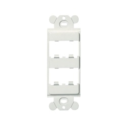 PANDUIT CFG4WH Marco de Modulo Duplex Para Placas Frontales Estandar GFCI Acepta 4 Modulos Mini-Com Color Blanco