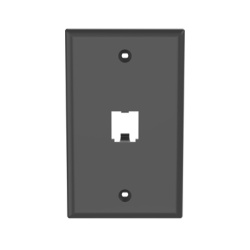 PANDUIT CFP1BL Placa de Pared Vertical Clasica Salida Para 1 Puerto Mini-Com Color Negro