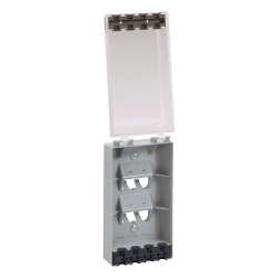 PANDUIT CFPWR4CL Placa de Pared Vertical Resistente al Agua con Proteccion IP56 Acepta 4 Modulos Mini-Com Color Claro