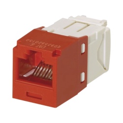 PANDUIT CJ688TGRD Conector Jack RJ45 Estilo TG Mini-Com Categoria 6 de 8 Posiciones y 8 Cables Color Rojo