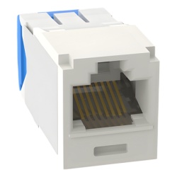 PANDUIT CJE6X88TGIW Conector Jack RJ45 Estilo TG Mini-Com Categoria 6A Con Gel Resistente a la Corrosion de 8 Posiciones y 8 Cables Color Blanco Mate