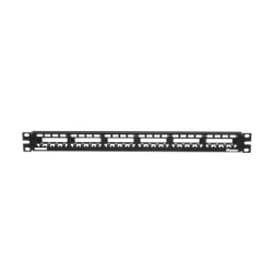 PANDUIT CP24WSBLY Panel de Parcheo Modular Mini-Com (Sin Conectores) Plano Totalmente Blindado de 24 Puertos 1UR
