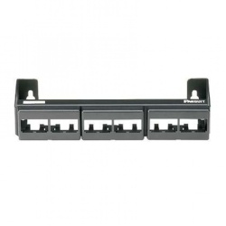 PANDUIT CWPP12WBL Panel de Parcheo Modular (Sin Conectores) de 12 Puertos Mini-Com Instalacion en Pared con Montaje Incluido Color Negro