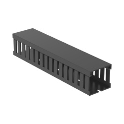 PANDUIT FC1.5X1.5LG2 Canaleta Ranurada de PVC con Tapa Tipo F 44.5 mm de Ancho 41.1 mm de Alto y 2 m de Largo Color Gris