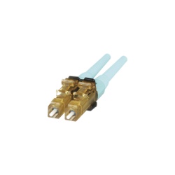 PANDUIT FLCDMCXAQY Conector de Fibra Optica LC Duplex OptiCam Multimodo 50/125 OM3/OM4 Pre-pulido Color Aqua