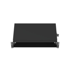PANDUIT FMT2 Panel de Distribucion de Fibra Optica Acepta 8 Casetes QuickNet o Placas FAP/FMP con Panel CFAPPBL2 (No Incluido) Bandeja Fija Hasta 192 Fibras Color Negro 2UR