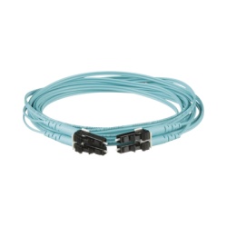 PANDUIT FX2ERLNLNSNM003 Jumper de Fibra Optica Multimodo 50/125 OM3 LC-LC Duplex OFNR (Riser) Color Aqua 3 Metros (9.84 Pies)