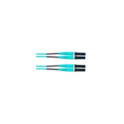PANDUIT FZ2ERLNLNSNM006 Jumper de Fibra Optica Multimodo 50/125 OM4 LC-LC Duplex OFNR (Riser) Color Aqua 6 Metros (19.69 Pies) - Img 2