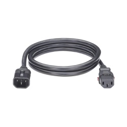PANDUIT LPCA12-X Cable de Alimentacion Electrica Con Bloqueo de Seguridad de IEC C14 a IEC C13 1.2 Metros de Largo Color Negro Paquete de 10 Piezas
