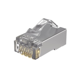 PANDUIT MPS588-C Plug RJ45 Cat5e Blindado Para Cable UTP de Calibres 24-26 AWG Chapado en Oro de 50 Micras Paquete de 100 Piezas