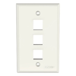 PANDUIT NK3FNIW Placa de Pared Vertical Salida Para 3 Puertos Keystone Color Blanco Mate