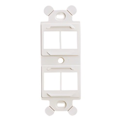 PANDUIT NK4106MFIW Marco de Modulo Duplex Para Placas Frontales Estandar NEMA 106 Acepta 4 Modulos Keystone Color Blanco Mate