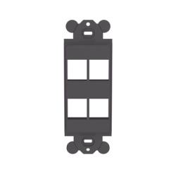 PANDUIT NK4RMFBL Marco de Modulo Duplex Para Placas Frontales Estandar GFCI Acepta 4 Modulos Keystone Color Negro