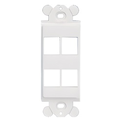 PANDUIT NK4RMFIW Marco de Modulo Duplex Para Placas Frontales Estandar GFCI Acepta 4 Modulos Keystone Color Blanco Mate
