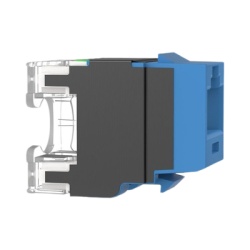 PANDUIT NK6X88MBU Conector Jack Estilo 110 (de Impacto) Tipo Keystone Categoria 6A de 8 Posiciones y 8 Cables Color Azul