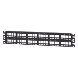 PANDUIT NKPP48FMY Panel de Parcheo Modular Keystone (Sin Conectores) Numerado y Espacio para Etiquetas de 48 Puertos 2UR