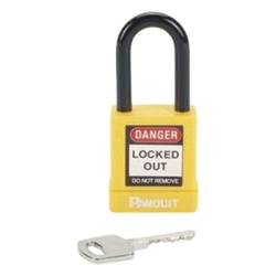 PANDUIT PSL-8YL Candado de Bloqueo LOTO de Seguridad Dielectrico Con Llave Unica Diametro de 6.5 mm Color AMARILLO