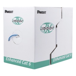 PANDUIT PUC6004BU-ME Bobina de Cable UTP 305 Metros (1000 Pies) de Cobre TX6000? PanNet Reelex Azul Categoria 6 Mejorado (23 AWG) PVC (CM) de 4 Pares