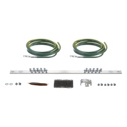 PANDUIT RGRKCBNJEJY Kit de Puesta a Tierra con dos Jumpers 6 AWG y Barra de Conexiones de 20 Orificios para Rack de 19in