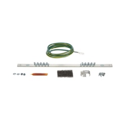 PANDUIT RGRKCBNJY Kit de Puesta a Tierra con Jumper 6 AWG RGREJ696Y y Barra de Conexiones de 20 Orificios RGRB19U para Rack de 19in