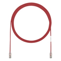 PANDUIT UTP28SP1RD Cable de Parcheo TX6 UTP Cat6 Diametro Reducido (28AWG) Color Rojo 0.3 Metros (1 Pie)