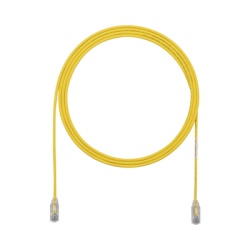 PANDUIT UTP28SP7YL Cable de Parcheo TX6 UTP Cat6 Diametro Reducido (28AWG) Color Amarillo 2.13 Metros (7 Pies)