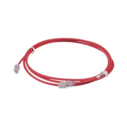 PANDUIT UTP28X7RD Cable de Parcheo UTP Cat6A CM/LSZH Diametro Reducido (28AWG) Color Rojo 2.13 Metros (7 Pies)