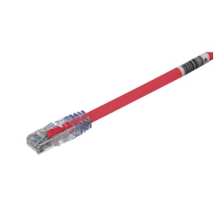 PANDUIT UTP6AX25RD Cable de Parcheo UTP Cat6A 24 AWG CM Color Rojo 7.62 Metros (25 Pies)