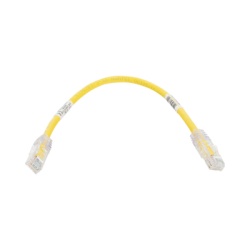 PANDUIT UTPSP1YLY Cable de Parcheo TX6 UTP Cat6 24 AWG CM Color Amarillo 0.3 Metros (1 Pie)