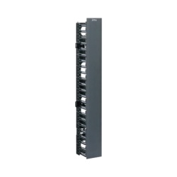 PANDUIT WMPVF45E Organizador Vertical NetRunner Sencillo (Solo Frontal) Para Rack Abierto de 45 Unidades 4.9in de Ancho Color Negro