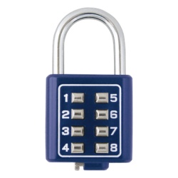 PHILLIPS-ASSA ABLOY MX2783 Candado Digital de Combinacion M35 / No Requiere Llave / Combinacion unica integrada por 4 digitos / Color Azul.