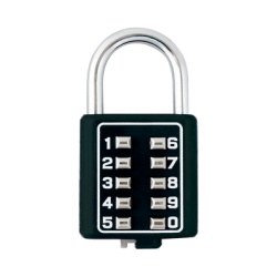 PHILLIPS-ASSA ABLOY MX2785 Candado Digital de Combinacion M40 / No Requiere Llave / Combinacion unica integrada por 4 digitos / Color Negro.