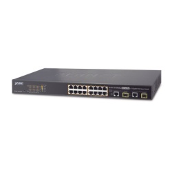 PLANET FGSW-1816HPS Switch Administrable L2 de 16 Puertos PoE+ y 2 Puertos Compartidos Gigabit TP/SFP
