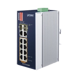 PLANET IFGS-1022HPT Switch Industrial PoE no administrable de 8 Puertos 10/100TX 802.3at Hasta 240 W Combo TP / SFP Gigabit TP / SFP (-40 ~ 75 grados C)