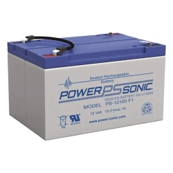 POWER SONIC PS-12100-F1 Bateria 12V 12AH Para Respaldo Tecnologias AGM/VRLA 5 Anos Vida Util Terminales F1 Reconocida UL